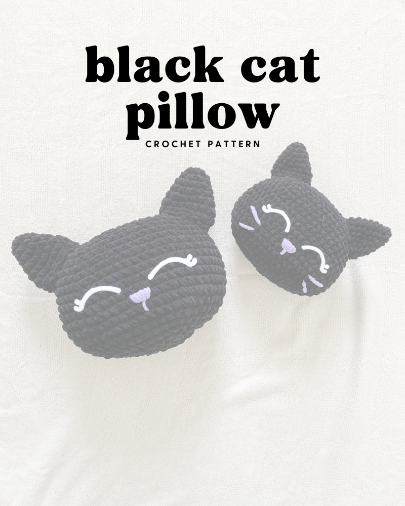 Black Cat Pillow Crochet Pattern