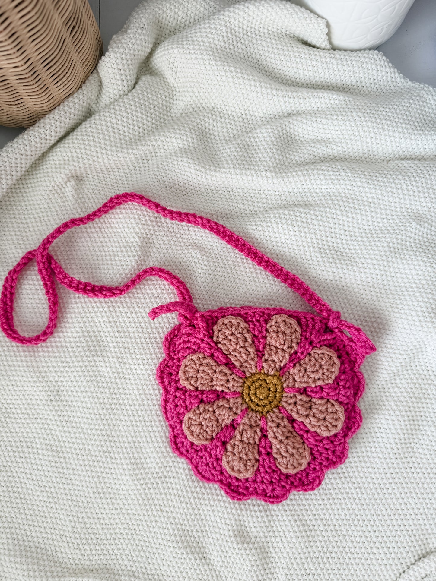 Pink Flower Purse