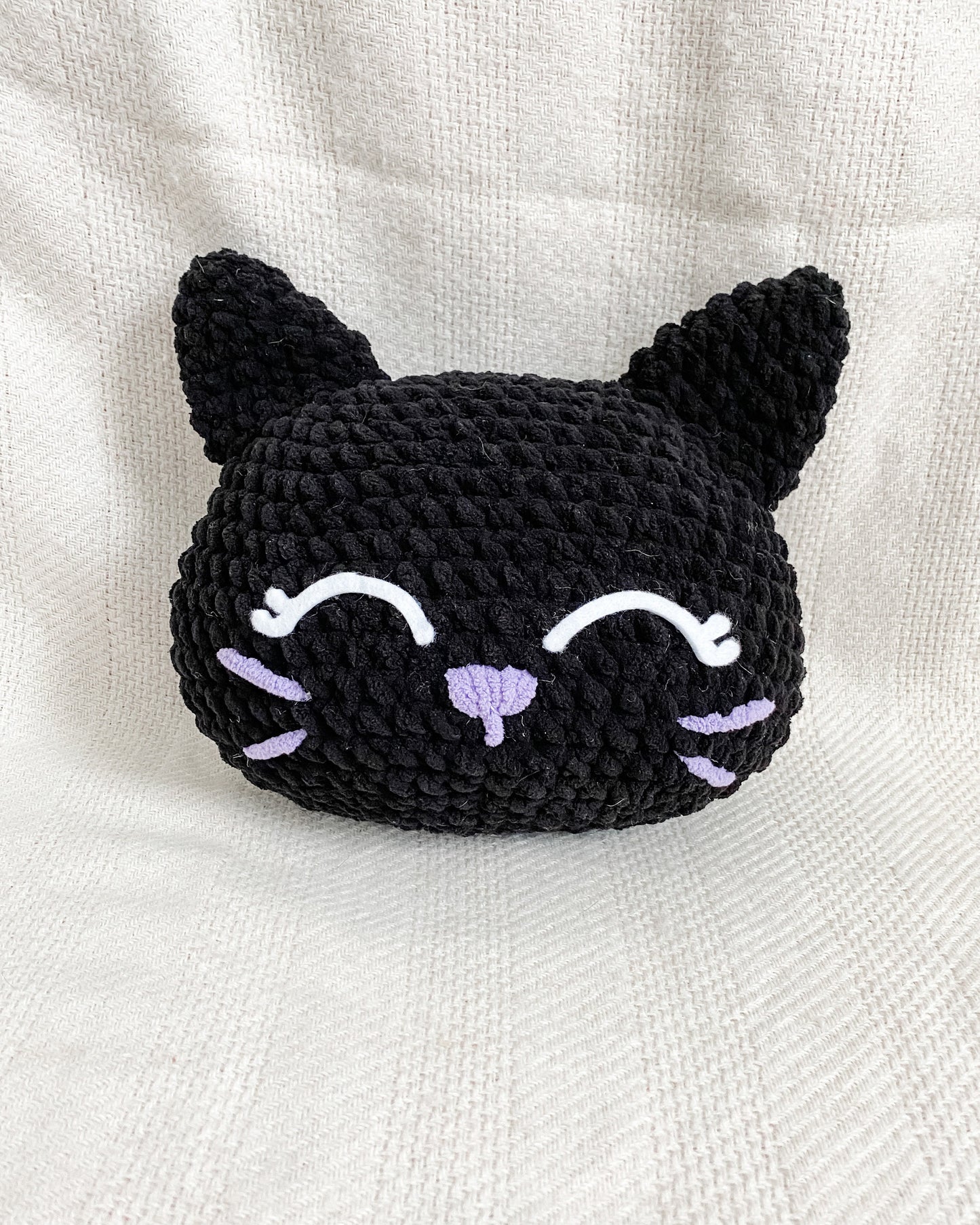 Black Cat Pillow Crochet Pattern